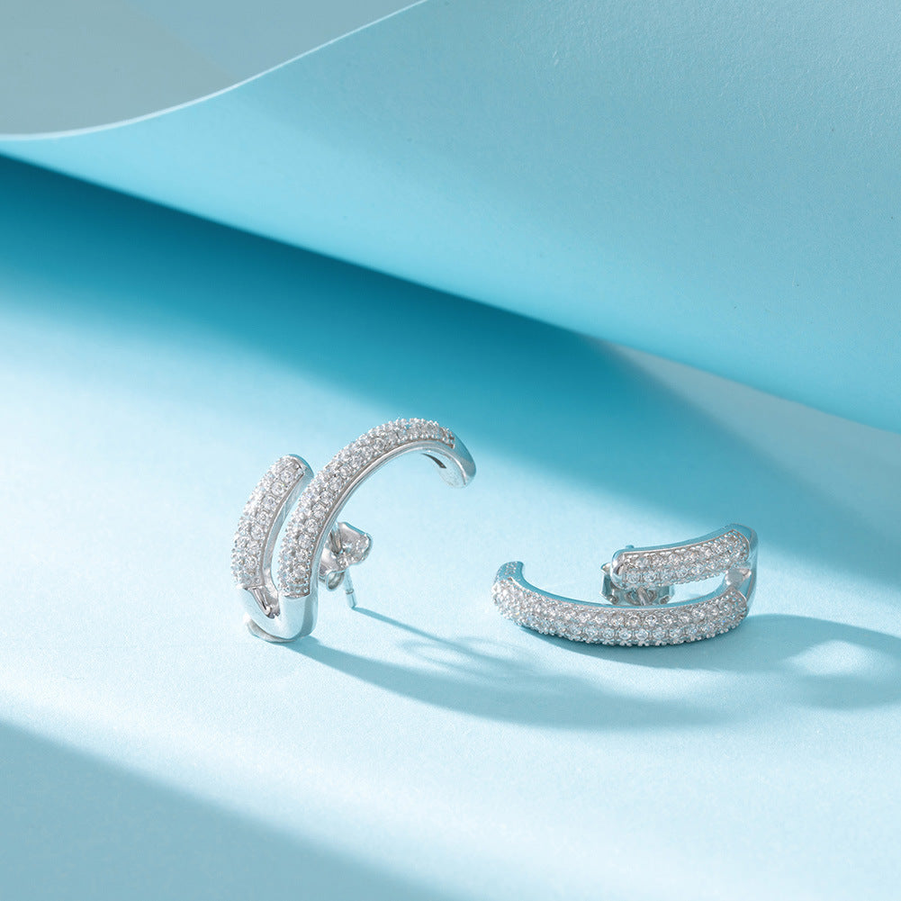 Special-interest Design C- Shaped All-match Temperament Earrings