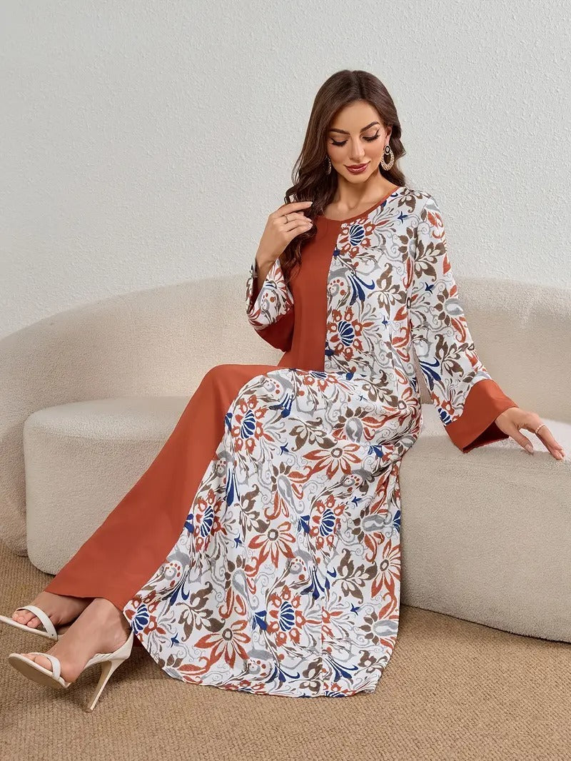 Lange rok met print voor dames - Polyestervezel, machinewasbaar, ondoorzichtig