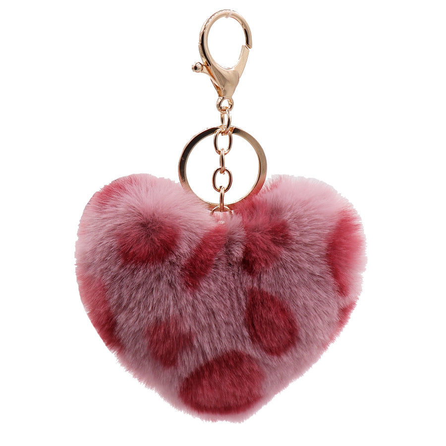 Heart Keychain Fashion Women's Plush