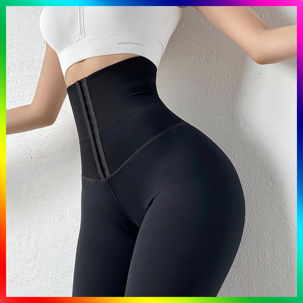 Nieuwe yogabroeken voor dames, leggings plus fluwelen gevoerde taille, taille en heupen