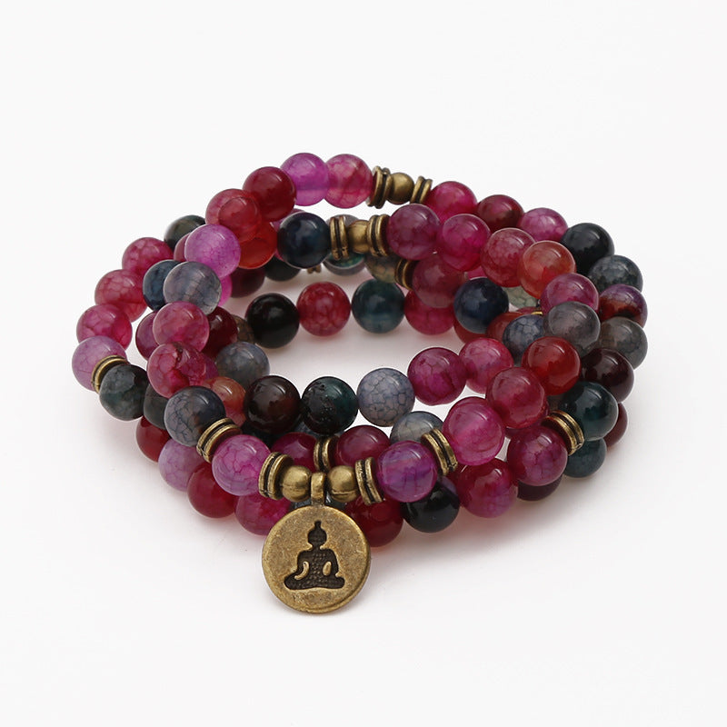 New Natural Pallisandro Classico Bracelet 108 Lotus Pendant Bracelets