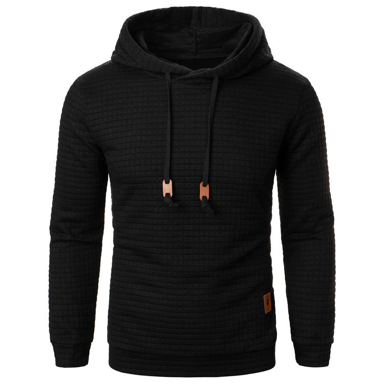 Heren Jacquard Trui Lange mouwen Hoodie Warme Kleur Capuchon Sport Top