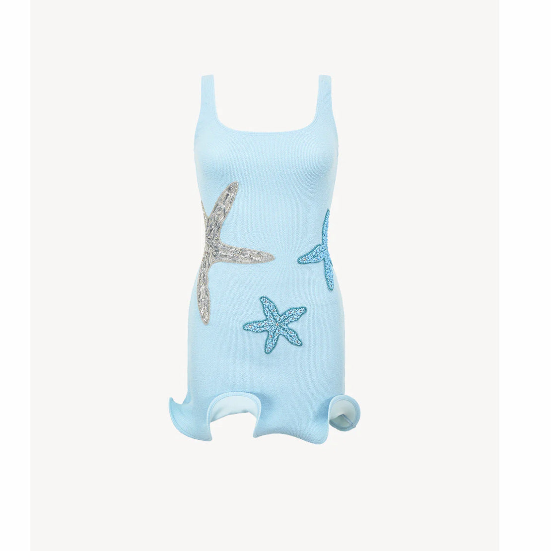 Pure Desire Starfish Embroidery Design Dress Wooden Ear