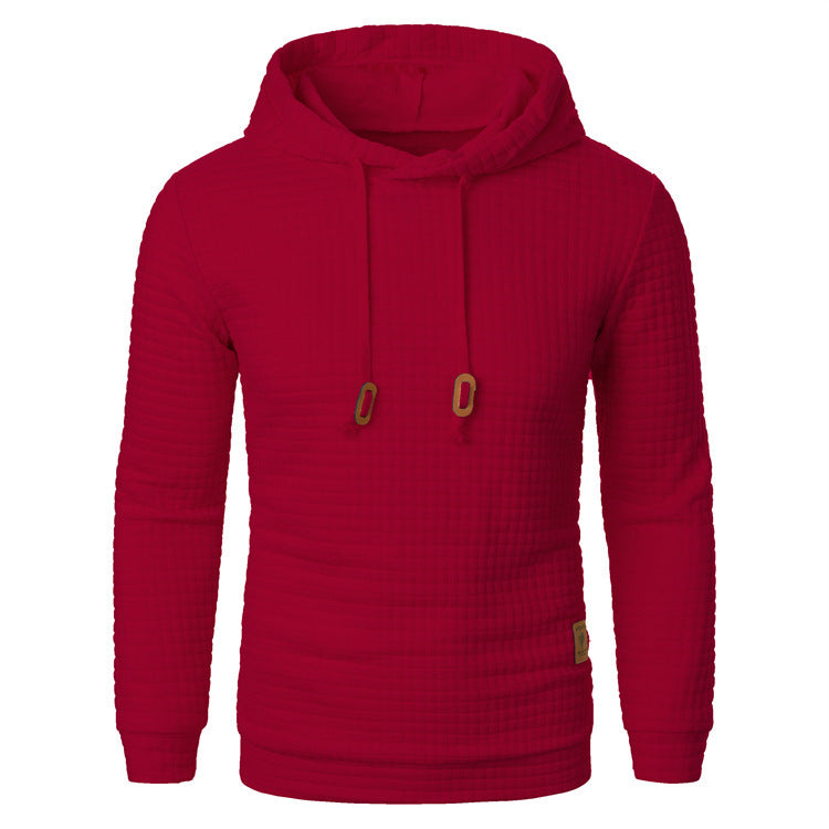 Heren Jacquard Trui Lange mouwen Hoodie Warme Kleur Capuchon Sport Top