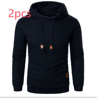 Heren Jacquard Trui Lange mouwen Hoodie Warme Kleur Capuchon Sport Top