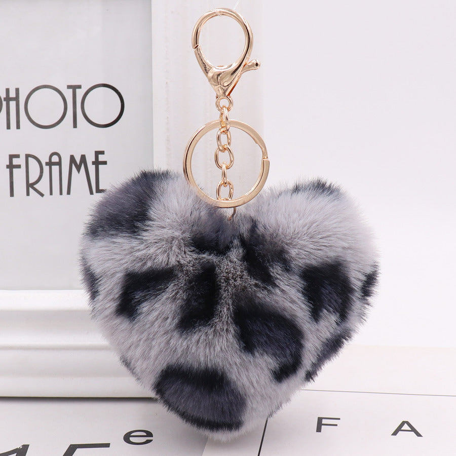 Heart Keychain Fashion Women's Plush