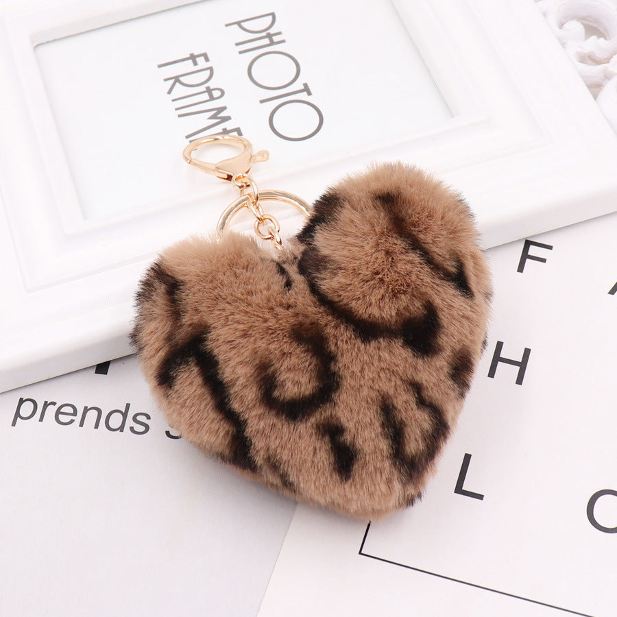 Heart Keychain Fashion Women's Plush