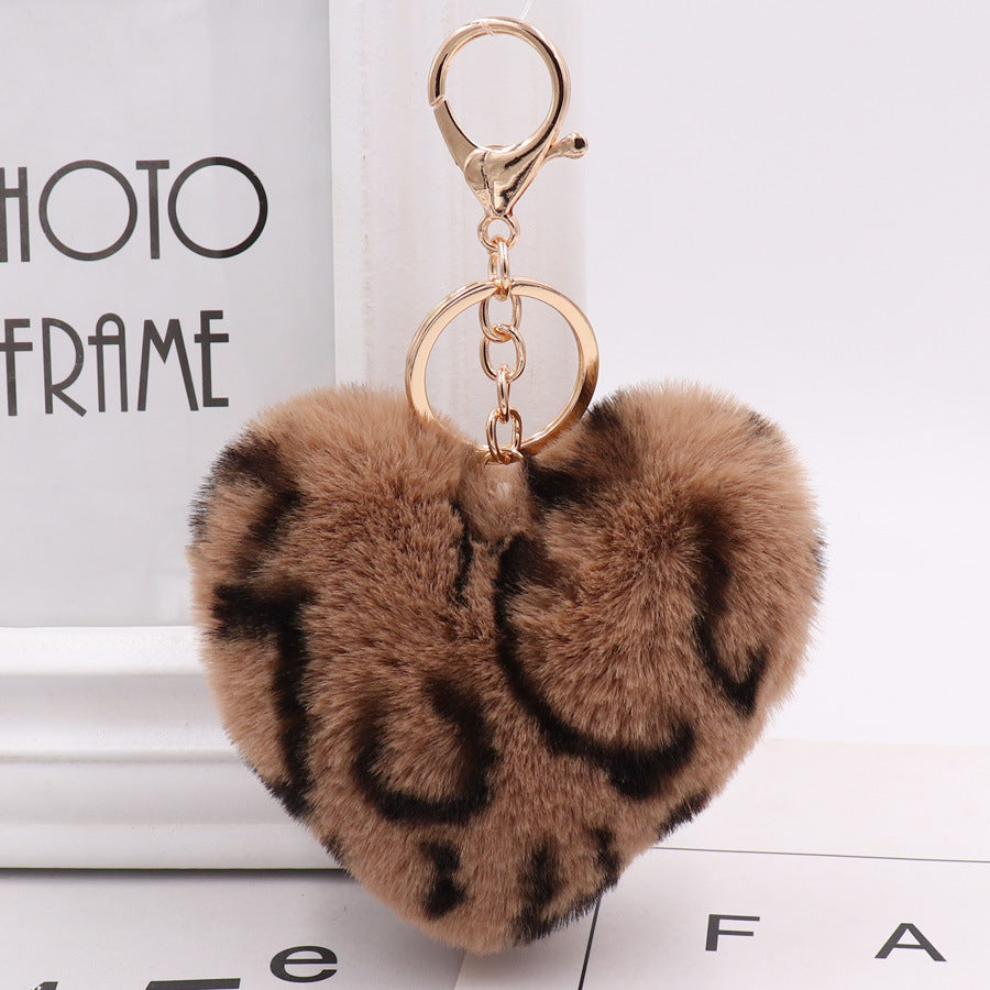 Heart Keychain Fashion Women's Plush