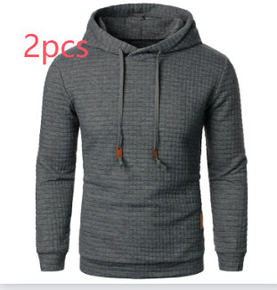 Heren Jacquard Trui Lange mouwen Hoodie Warme Kleur Capuchon Sport Top