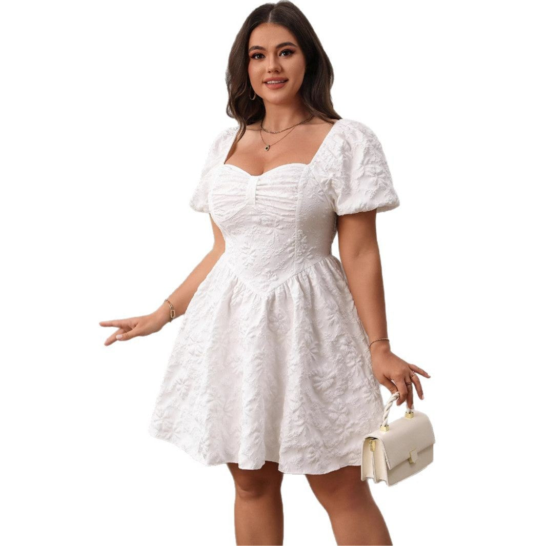 Vrouwen Franse Stijl Puffy Korte Witte Rok