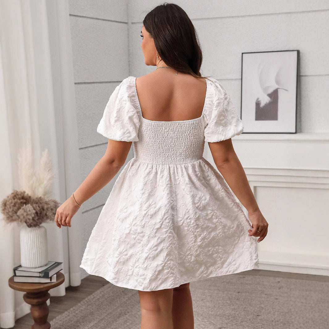 Vrouwen Franse Stijl Puffy Korte Witte Rok