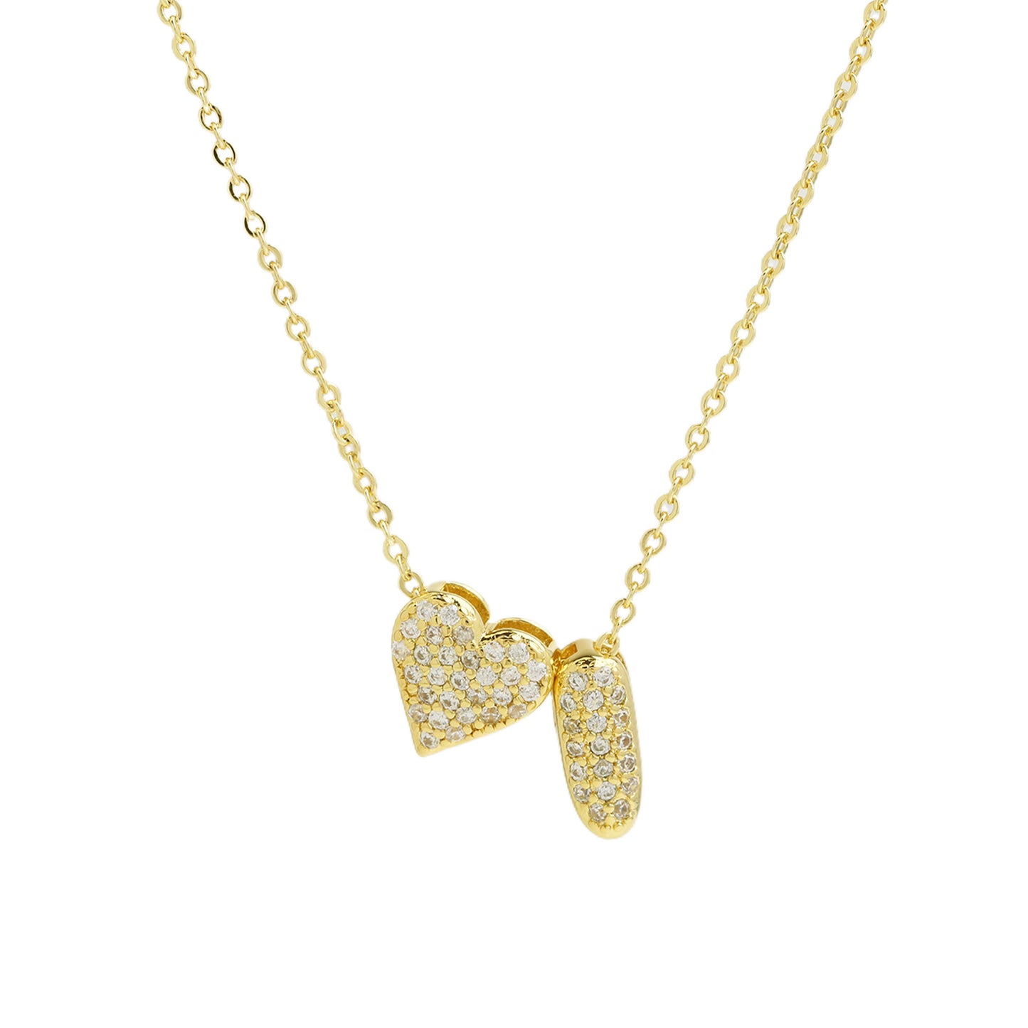 Inlaid Zirconium Balloon Bubble Heart-shaped 26 English Letters Necklace