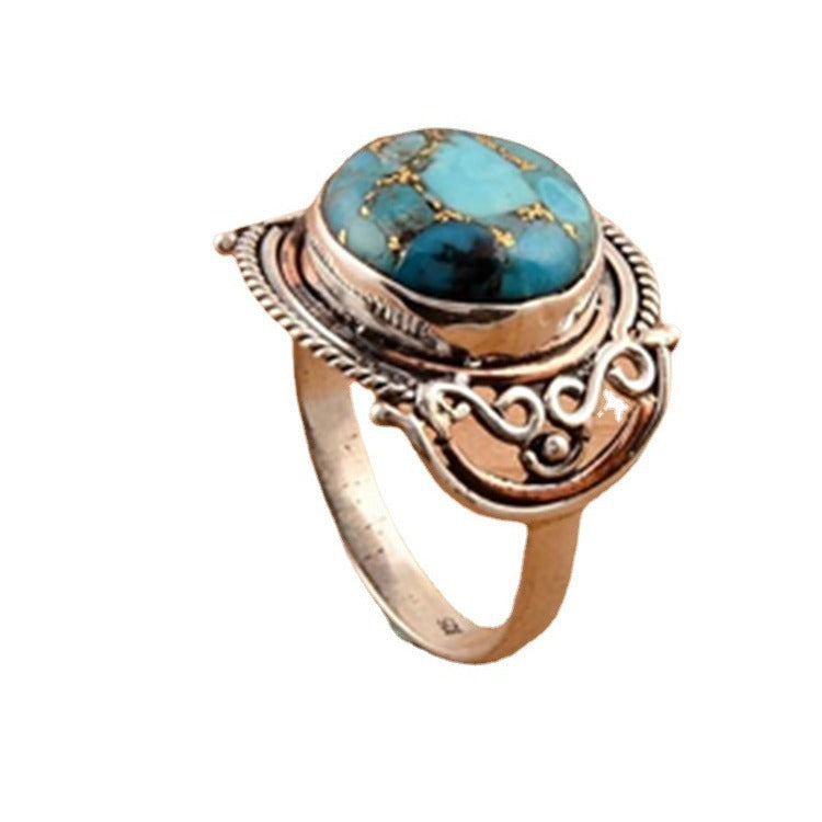 Simple Turquoise Retro Style Popular Creative New Bracelet Ring