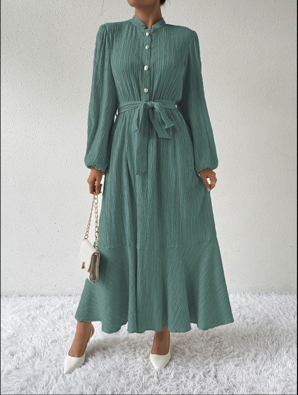 Women's Fashion Graceful Personality Self-tie Dress