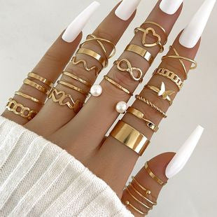 Fashion Personality Mixed Pearl Ring For Women