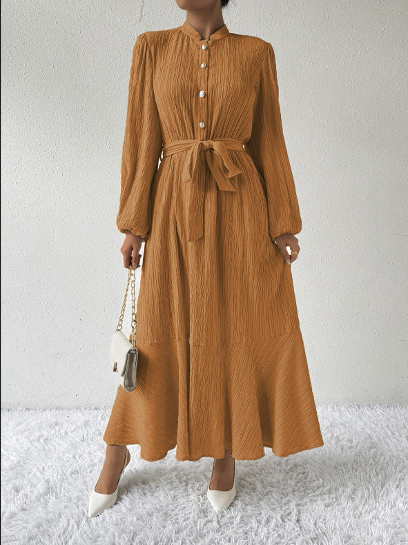 Women's Fashion Graceful Personality Self-tie Dress