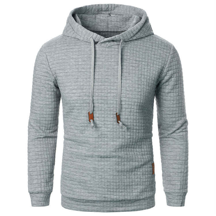 Heren Jacquard Trui Lange mouwen Hoodie Warme Kleur Capuchon Sport Top
