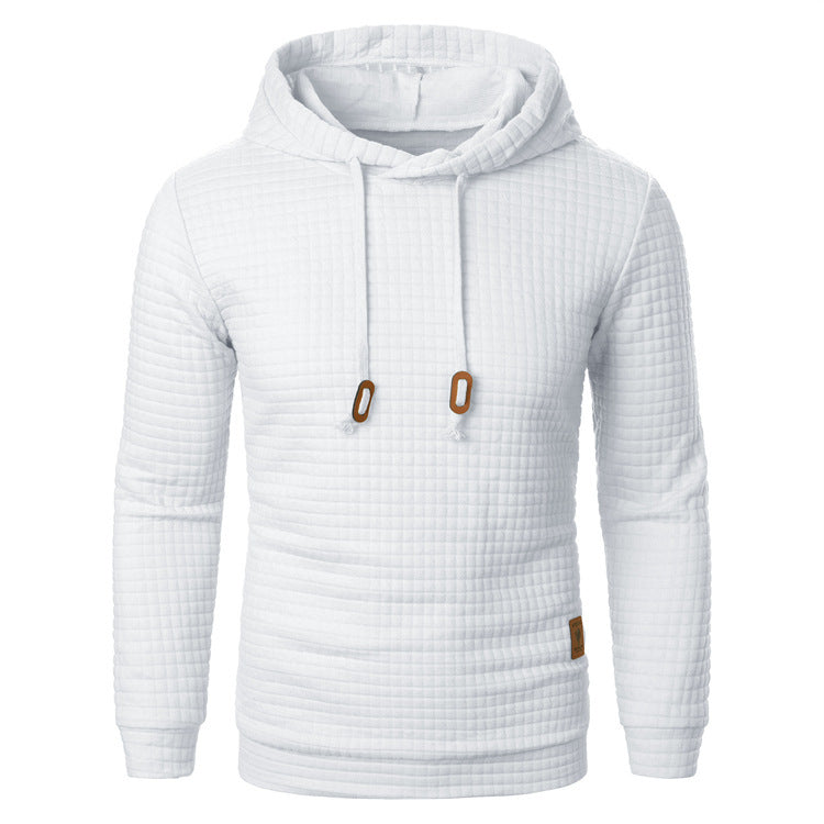 Heren Jacquard Trui Lange mouwen Hoodie Warme Kleur Capuchon Sport Top