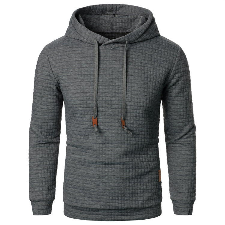 Heren Jacquard Trui Lange mouwen Hoodie Warme Kleur Capuchon Sport Top