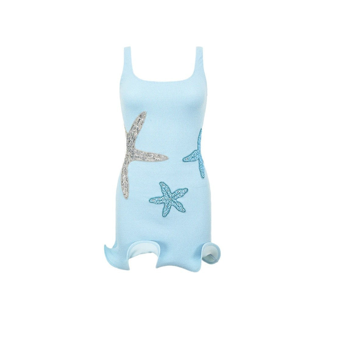 Pure Desire Starfish Embroidery Design Dress Wooden Ear