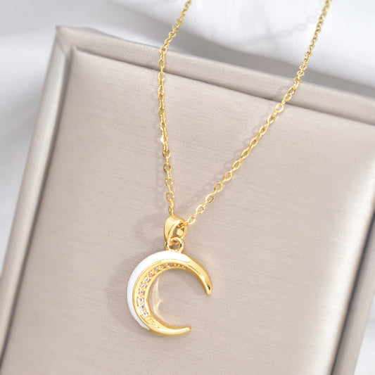 New Light Luxury And Simplicity Fashion All-match Moon Necklace For Women