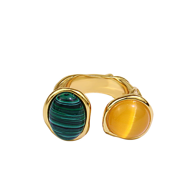 Simple Color Index Finger Ring Retro Ornament