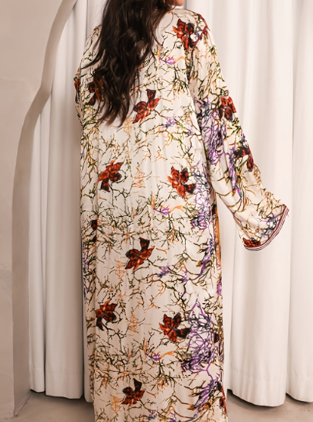 Embroidery Kaftan Dress