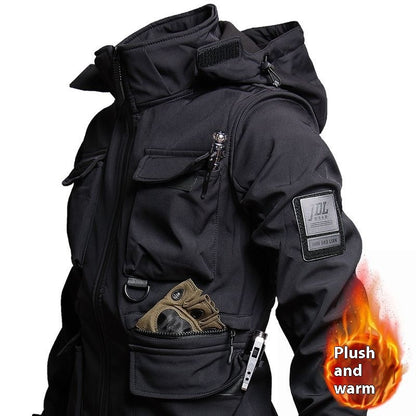 Jas Heren Winter Fleece-gevoerd Verdikt Camouflage Top Kleding Pak