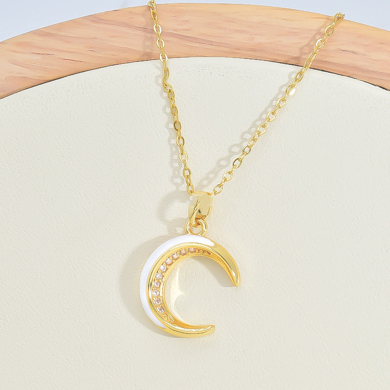 New Light Luxury And Simplicity Fashion All-match Moon Necklace For Women