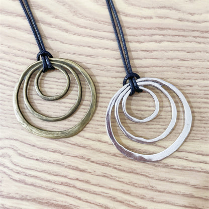 Simple Personality Hollow Circle Necklace Pendant