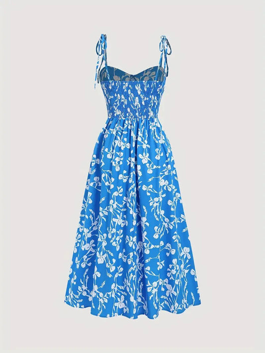Summer Floral Off-the-shoulder Women's Dress