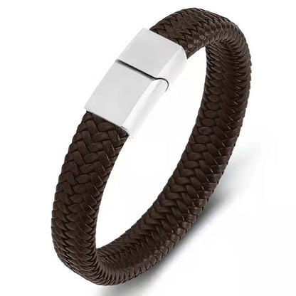 Leather Cord Bracelet Authentic Leather Weave