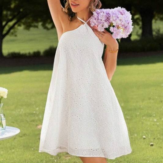 Volledig bedrukte, rugloze camisole-rok