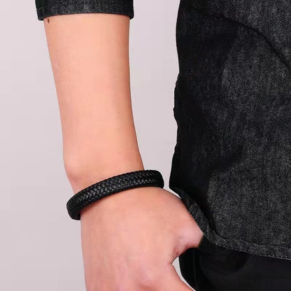 Leather Cord Bracelet Authentic Leather Weave