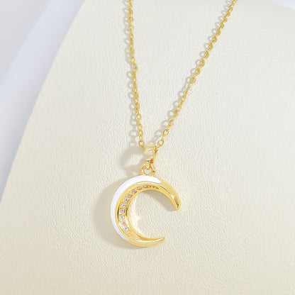 New Light Luxury And Simplicity Fashion All-match Moon Necklace For Women