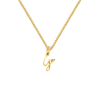 26 Love Letters Titanium Steel Pendants Necklace