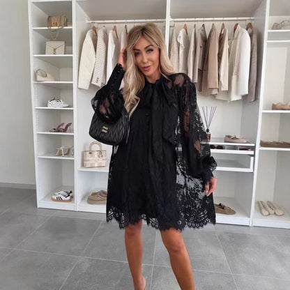 Europese en Amerikaanse losse chiffon jurk top