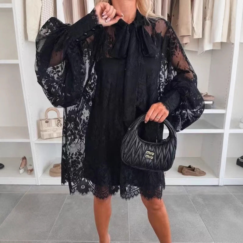 Europese en Amerikaanse losse chiffon jurk top