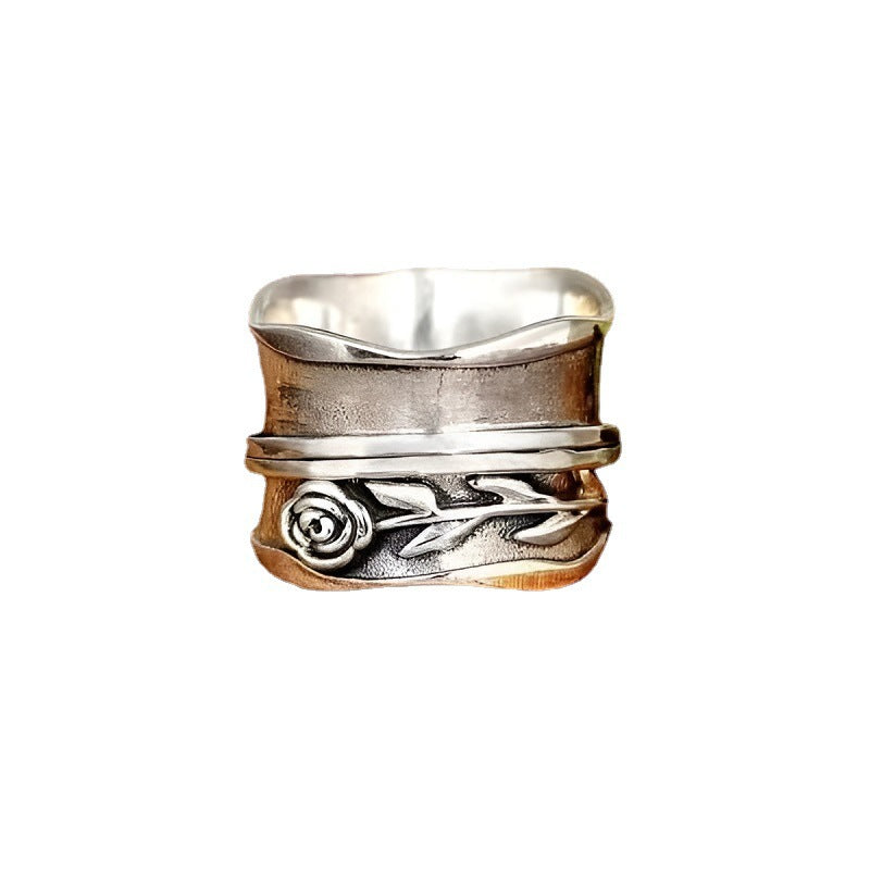 Luxury Vintage Flower-shaped Wide Face Ring