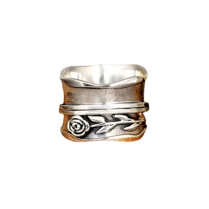 Luxury Vintage Flower-shaped Wide Face Ring