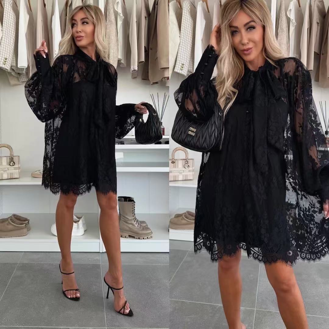 Europese en Amerikaanse losse chiffon jurk top