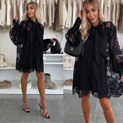 Europese en Amerikaanse losse chiffon jurk top