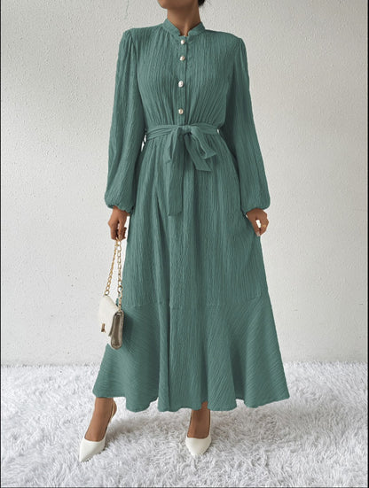 Women's Fashion Graceful Personality Self-tie Dress