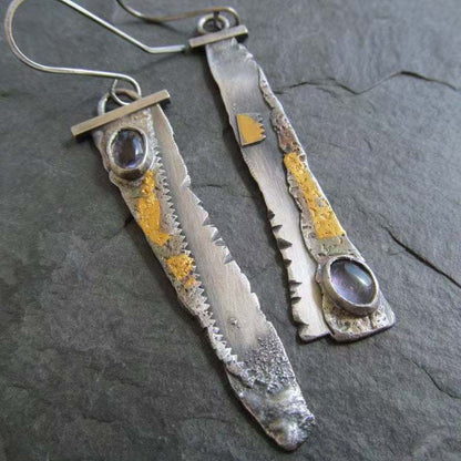 Personalized Design Sickle Serrated Eardrops