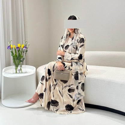 European And American Long-sleeved Printed Robe Jacket