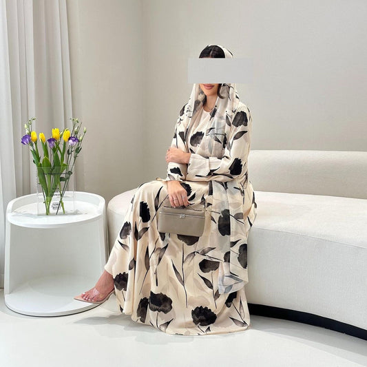 European And American Long-sleeved Printed Robe Jacket