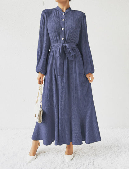 Women's Fashion Graceful Personality Self-tie Dress