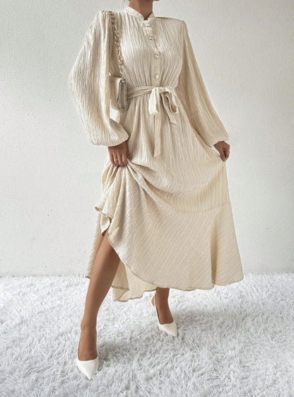 Women's Fashion Graceful Personality Self-tie Dress