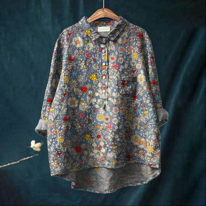 Casual Long Sleeve Shirt Animal Print Hawaiian Long Sleeve Blouse