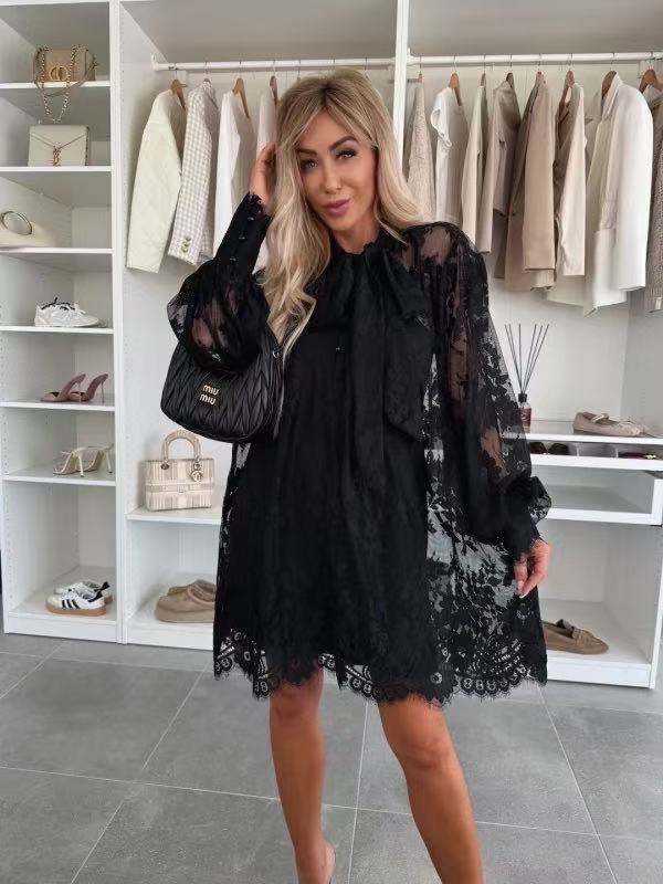 Europese en Amerikaanse losse chiffon jurk top